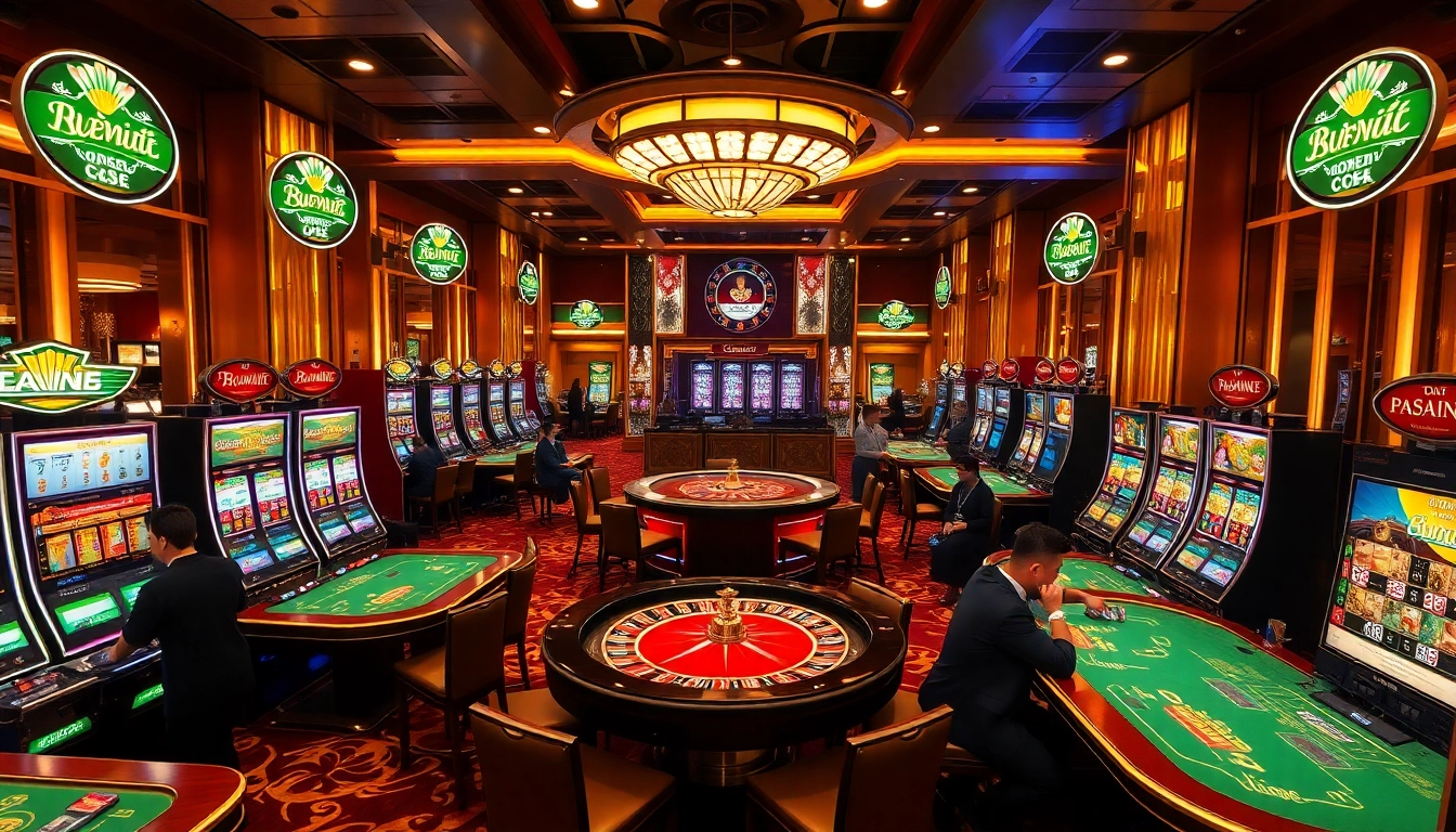 Playing exciting IDN Slot games with vibrant machines and exhilarating atmosphere.