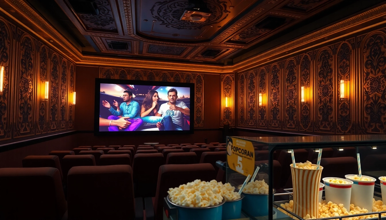 ดูหนัง ที่โรงภาพยนตร์พร้อมขนมตบแต่งบรรยากาศอบอุ่น